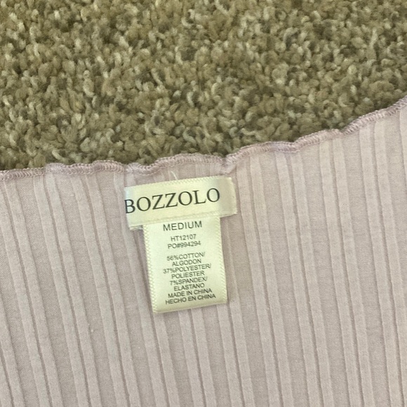 Bozzolo Lilac Ribbed Top - Picture 2 of 3